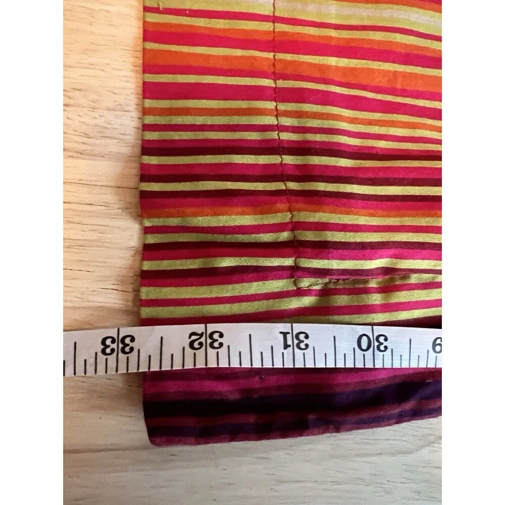 IKEA Andrea Satin Pink Yellow Orange Purple Stripes standard pillow sham case